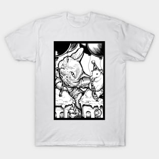 Hairless Cat and Mouse - Black Outlined Version T-Shirt